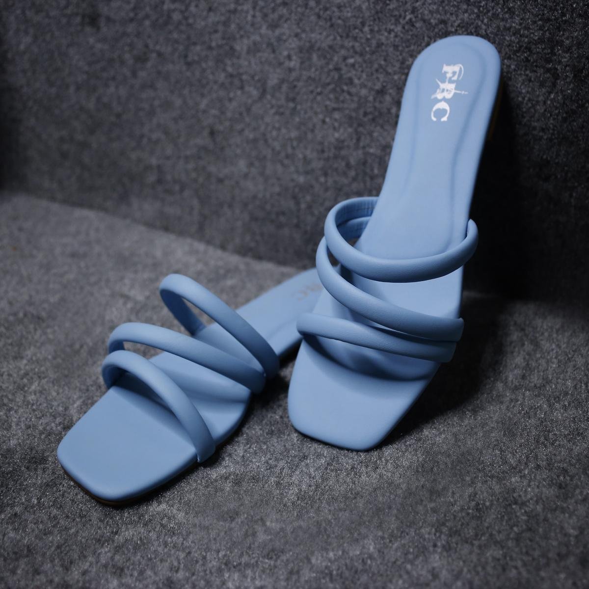 Sky Blue Handmade Formal Slippers Sky Blue Handmade Formal Slippers